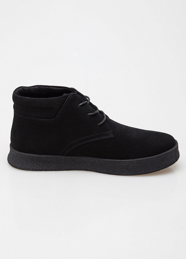 Чёрные зимние замшевые ботинки Sevenext