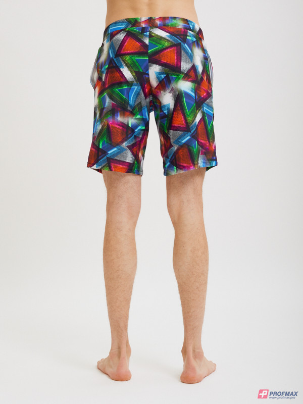 Пляжные шорты Summerhit с объёмным геометрическим принтом