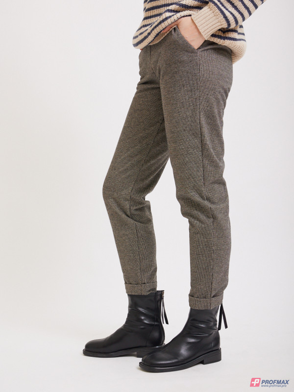Серые брюки с подворотами Sevenext