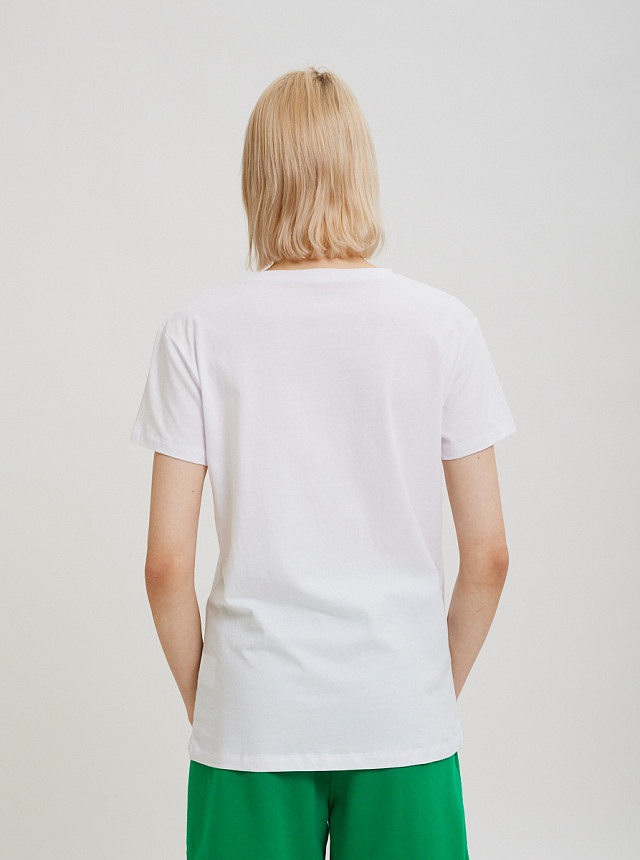 Белая однотонная базовая футболка Sevenext