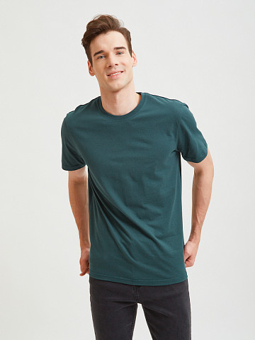 Тёмно-зелёная базовая футболка Sevenext