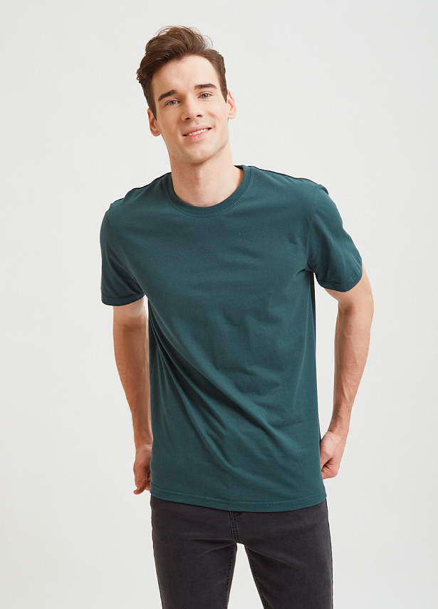 Тёмно-зелёная базовая футболка Sevenext
