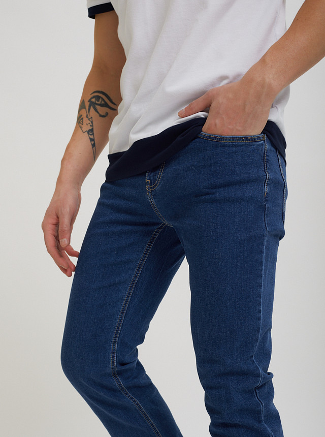 Синие джинсы-стрейч Sevenext
