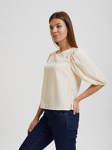 Кремовая блузка Sevenext с рукавами-фонариками