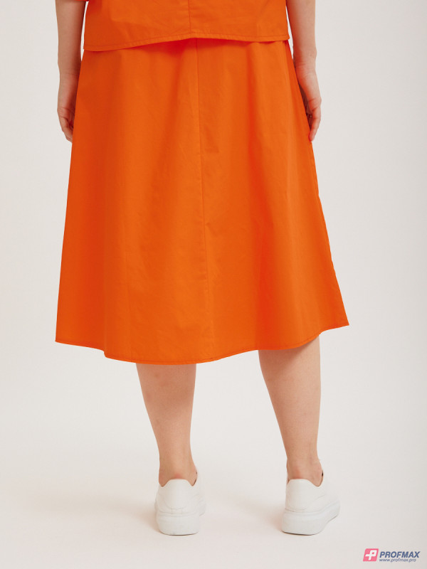 Оранжевая юбка-миди Sevenext
