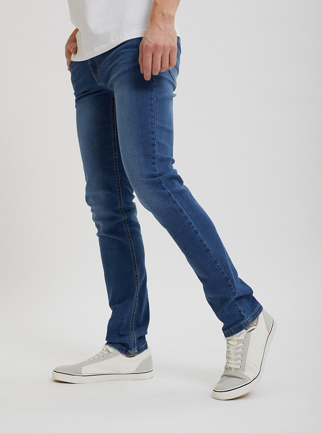 Голубые узкие джинсы Sevenext