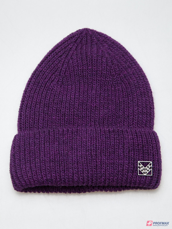 Фиолетовая шерстяная шапка бини Marhatter с декоративным украшением