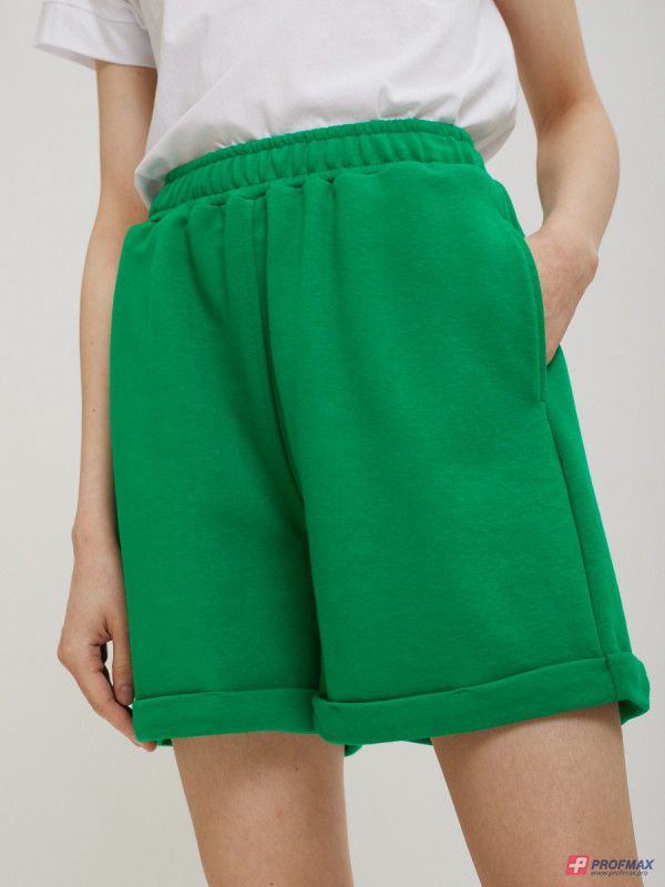 Ярко-зелёные текстильные шорты Overcome