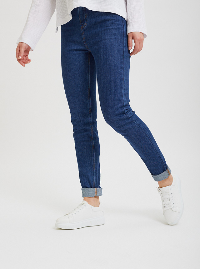 Голубые джинсы с высокой посадкой Sevenext