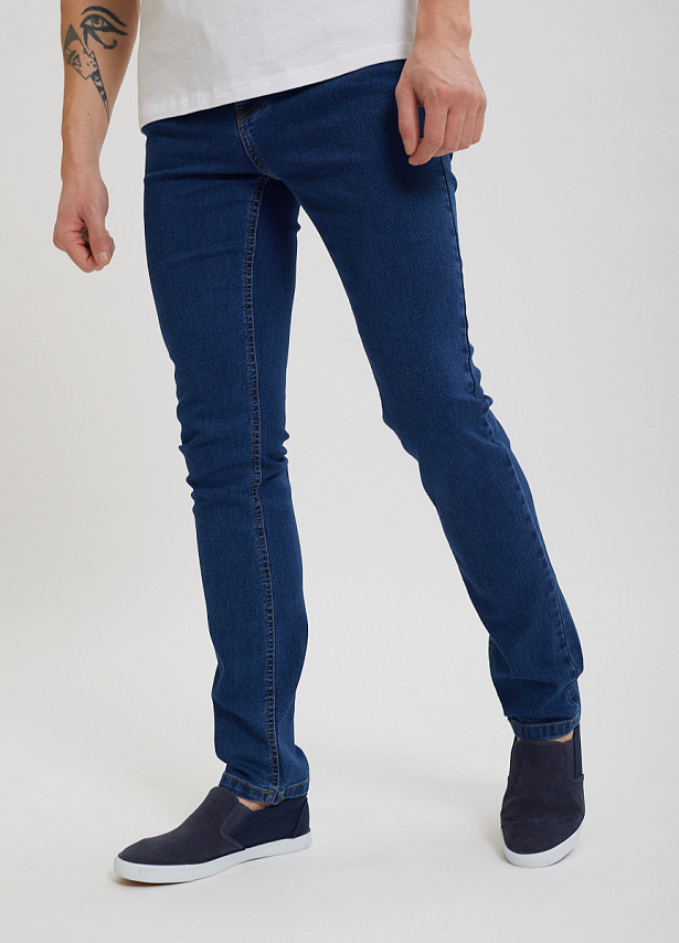 Тёмно-синие джинсы Sevenext из стрейч-хлопка