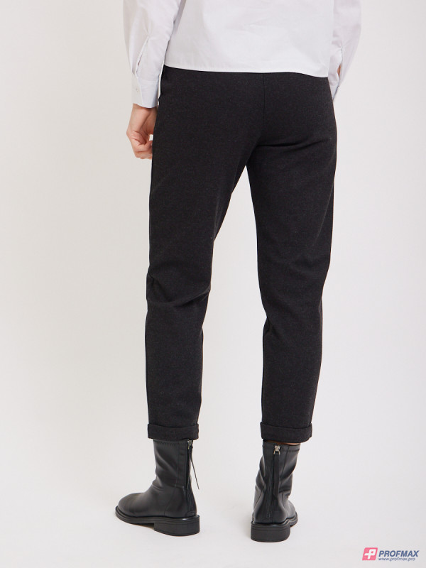 Чёрные брюки с подворотами Sevenext
