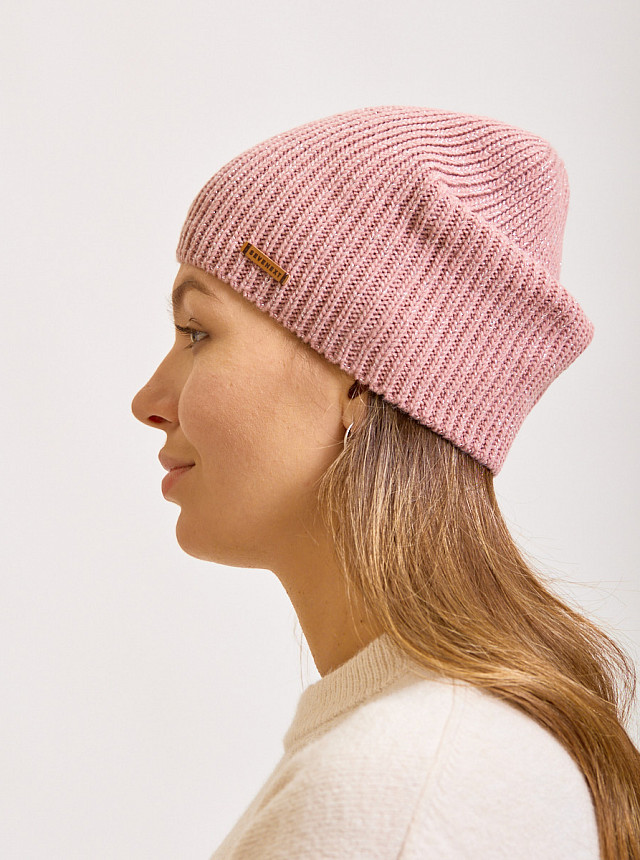 Розовая вязаная шапка Sevenext