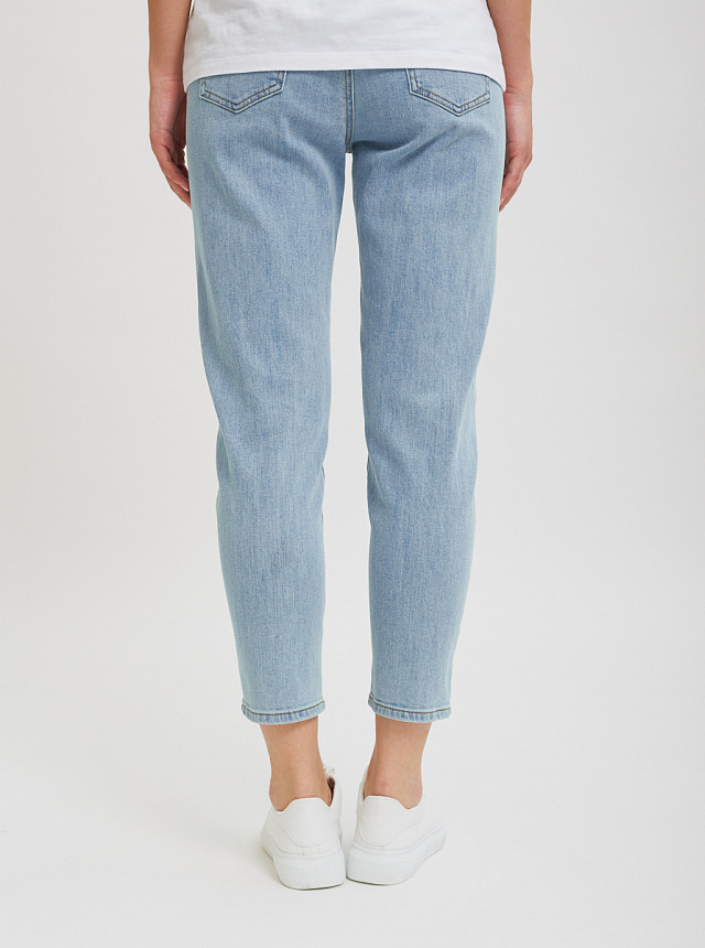 Укороченные голубые джинсы Sevenext