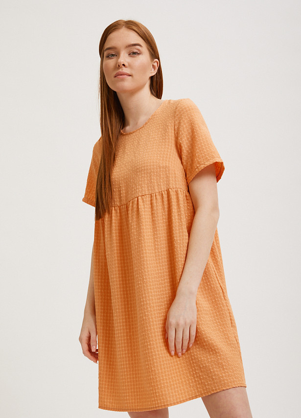 Оранжевое короткое платье Sevenext