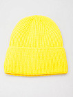 Лимонно-жёлтая трикотажная шапка Qusto