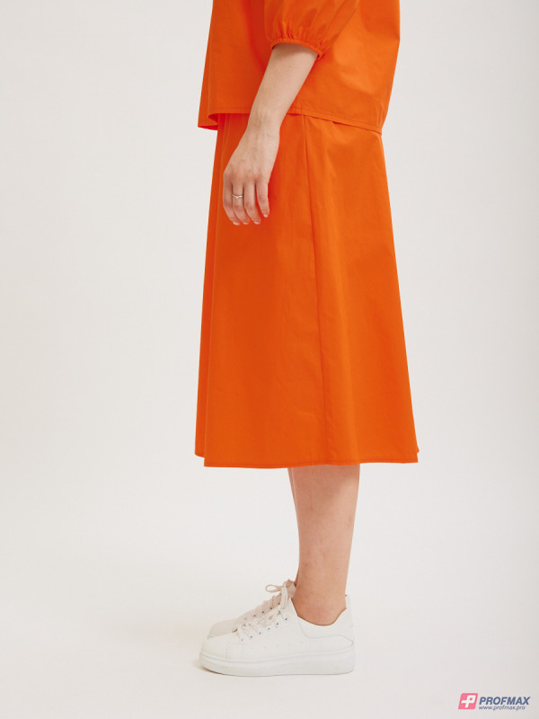 Оранжевая юбка-миди Sevenext