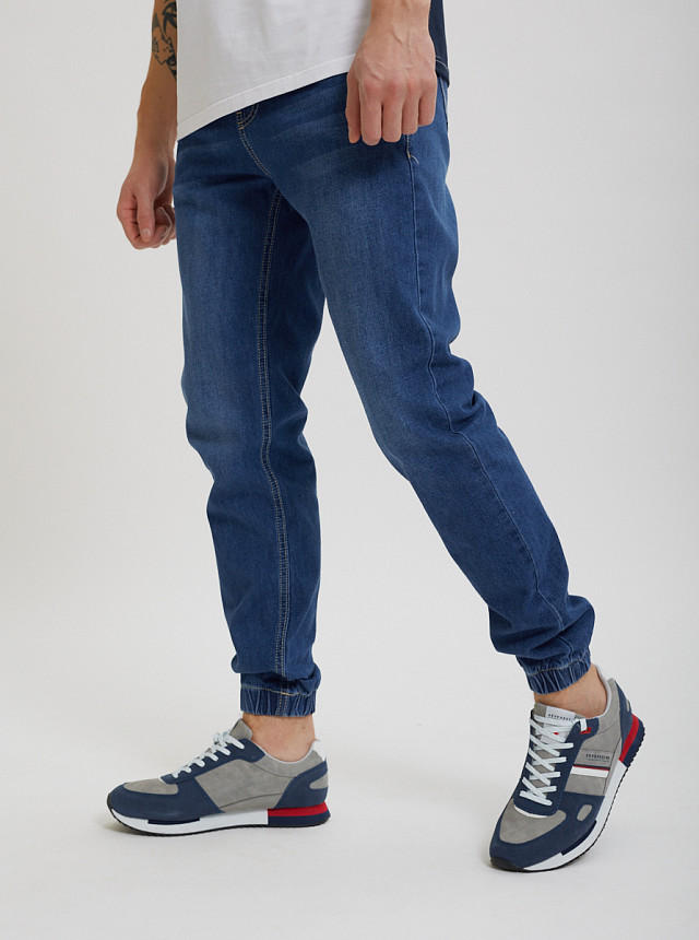Синие джинсы-джоггеры Sevenext